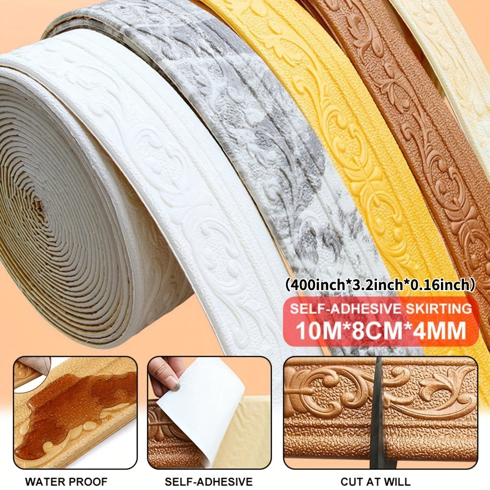 Solid 3D Frame Wall Sticker Roll, 10m, for Wall Corner Decor in Workshops