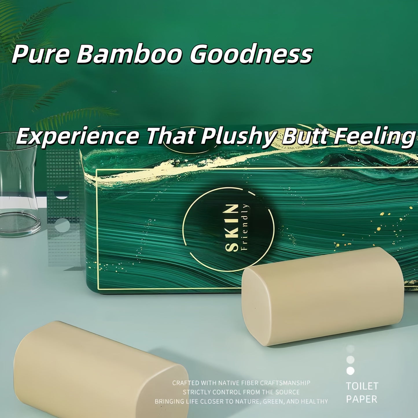 Luxurious and Gentle Bamboo Toilet Paper | 20 Rolls, 5 Layers, 980g, Silky Smooth and Durable, Free of PFAS & BPA, Safe for Septic Systems | Eco-Friendly and Sustainable, Plastic-Free, Provides Ultimate Comfort.