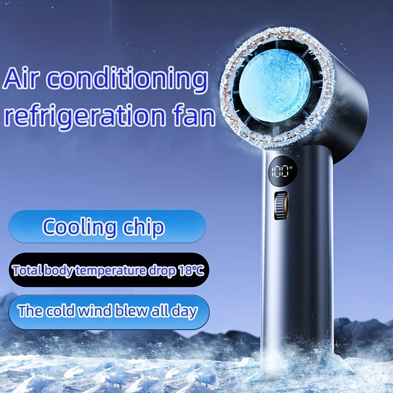 Portable Dual-function Cooling Fan with USB Rechargeable Battery - 10 Speeds, Fast Cooling, Stylish Lightweight Design for Women's Fashion - Perfect for Handheld or Desktop Use