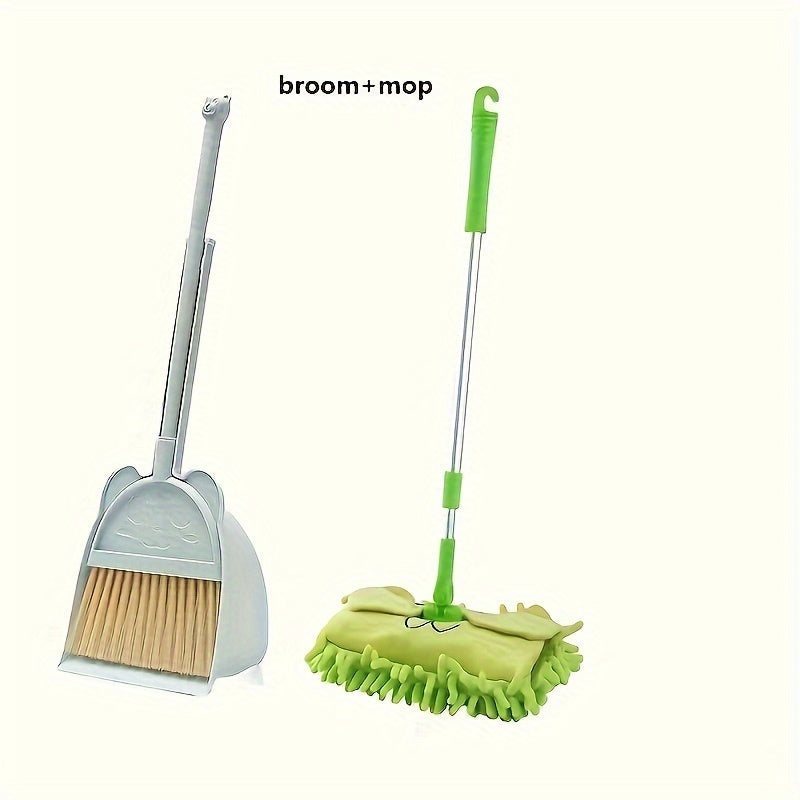 Mini Dual-Use Household Cleaning Mop - Portable Plastic Floor Cleaning Tool for Living Room, Bedroom, Kitchen, and Hard Floors. Perfect for Back to School Cleaning Supplies