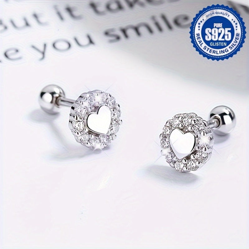 New Fashion 925 Sterling Silver Thread Stud Earrings exude a Simple yet Elegant Atmosphere. These Hypoallergenic Jewelry Love Ear Bone Studs are designed for Women with a distinct Personality. The Simple Style and Versatile Ear Jewelry make them a