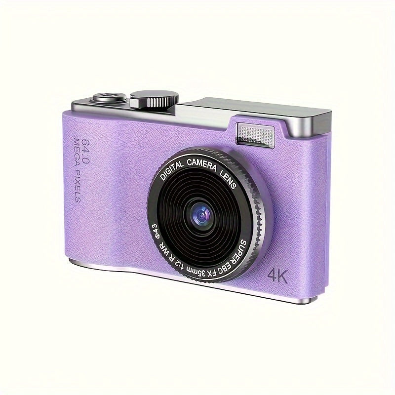 Compact instant photo camera, 1080p resolution with CCD sensor, 1.07x viewfinder magnification, rechargeable lithium polymer battery, no wireless connectivity. Easy to use, does not come