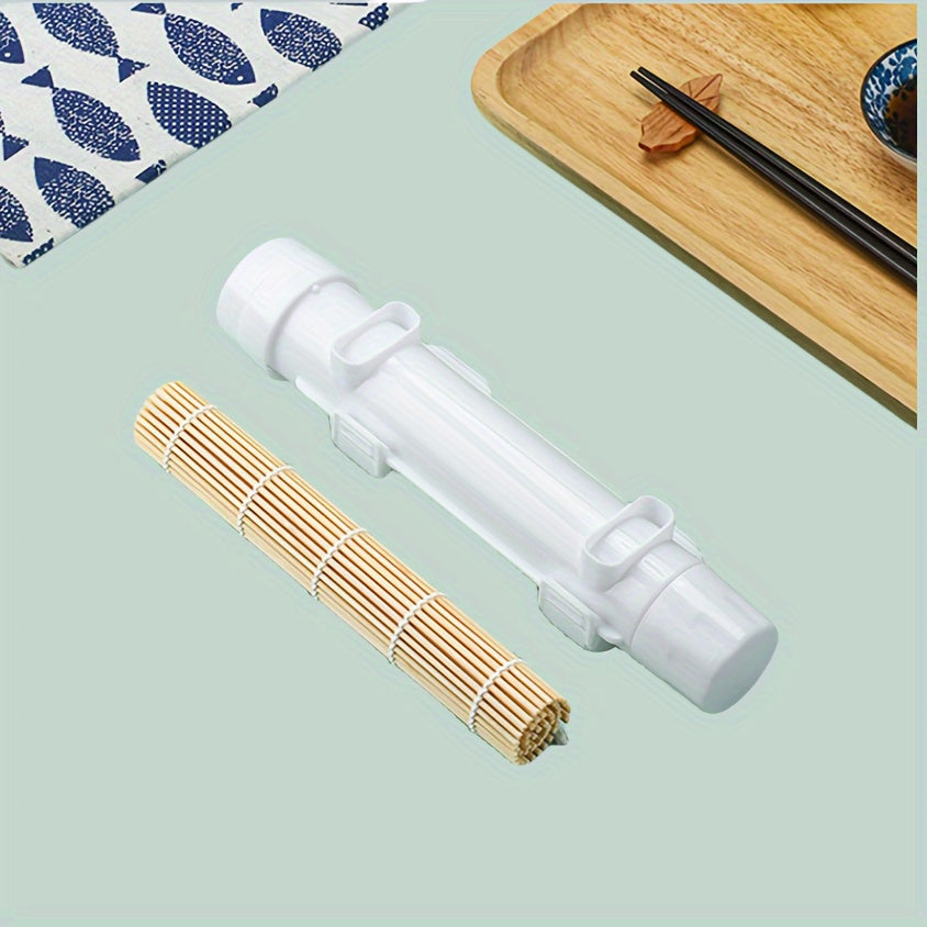 Beginner's Sushi Making Set - 2 Piece Plastic Sushi Bazooka Roller Kit, DIY Kitchen Tools for Safe and Easy Sushi Making, Perfect for Holiday Celebrations including Christmas, Halloween, Thanksgiving, Valentine's Day, and Graduation - No Electricity