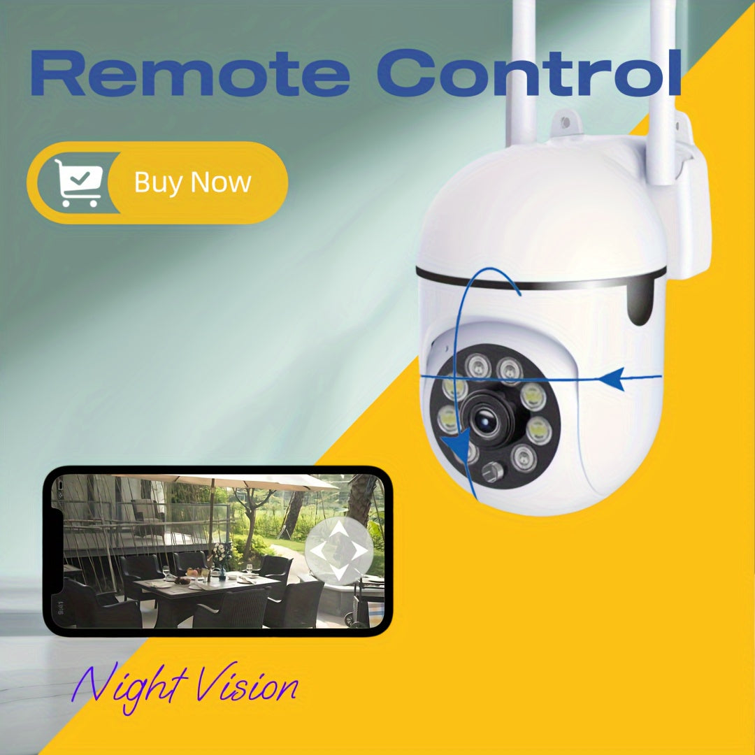 Wireless Outdoor Security Camera with 1080p HD Video, AI Human Detection, Motion Sensor Floodlight, Two-Way Audio, Night Vision, USB Power, Wi-Fi Connectivity. Ideal for Adults 18 and up.