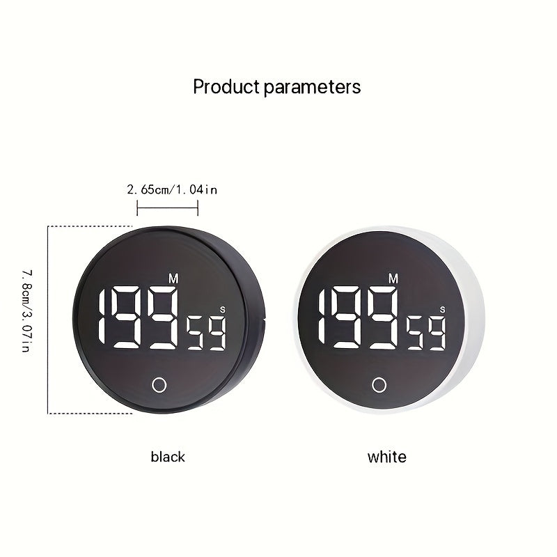 Rotating Kitchen Timer - 1 Piece, Silent Desktop Design with 200 Minutes Capability, Multi-Functional Plastic Time Manager and Reminder for Household Use (Batteries Not Included) - Perfect Kitchen Accessory