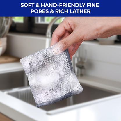 The Miracle Cleaning Cloth Set includes 12, 18, 24, or 32 pieces of super durable mesh microfiber cloths. These cloths are perfect for both dry and wet cleaning, making them ideal for tableware, metal surfaces, and more. They are designed to be