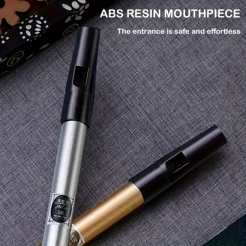 Beginner-friendly Irish whistle in C/D key, aluminum alloy, perfect for starting players. Happy Ramadan with this flute instrument.