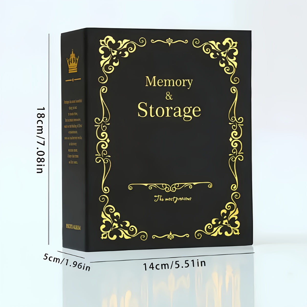 Large Capacity Photo Collection Book with Ancient-proof Design, 2 Grids Per Page, Holds Up to 100 4D 15.24 cm Photos, Includes Art Box for Storing Clips, Exquisite Photo Album