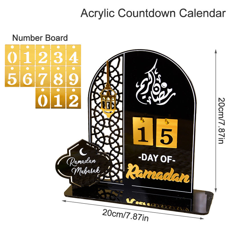 2025 Eid Mubarak acrylic calendar for Ramadan countdown and home decoration