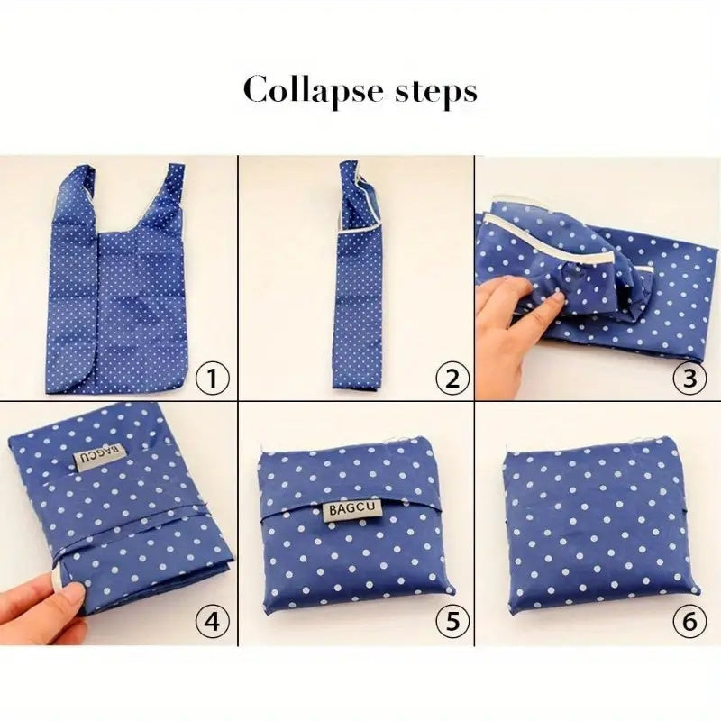 Foldable Shopping Bag, Durable Oxford Cloth Tote, Lightweight Handbag for Non-Food Items, Rectangular Kitchen Storage Bag - 1pc