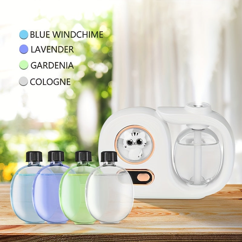 Automatic essential oil diffuser set with timed spraying, digital display, and long-lasting deodorization. Ideal for bedrooms, bathrooms, living rooms, offices, and aroma diffusion.