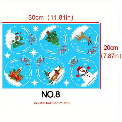 Get in the festive spirit with our 2024 Christmas Window Clings! This set includes 1pc featuring charming Snowflake & Santa Designs. These removable electrostatic stickers are perfect for decorating your home or shop during the holiday season. Bring some