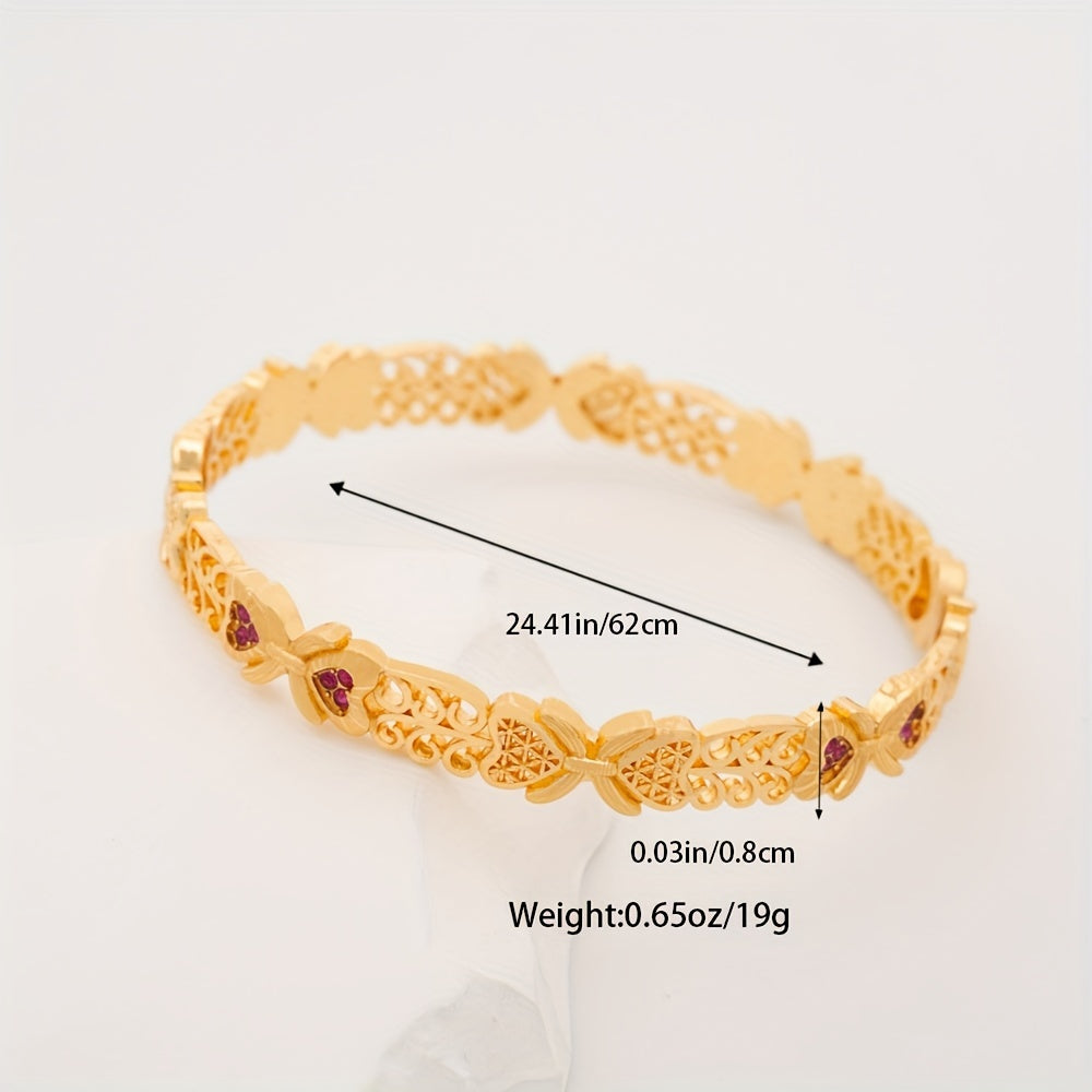 Luxurious Ethnic Style Bracelet for Dubai Women's Fashion in the Middle East - A European and American Hand Ornament fit for a Bride, with the elegance of a Closed Mouth Bracelet inspired by African Nigeria Women's Wedding Accessories.