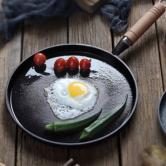 Top-Selling One Piece Premium 19.99cm Cast Iron Skillet - Non-Stick & Simple to Clean, Great for Delicious Omelets with Vegetables & Shrimp - Safe for Dishwasher, Excellent for BBQs & Outdoor Cooking, Convenient Grilling Accessory|Compact & Easy-Cleaning