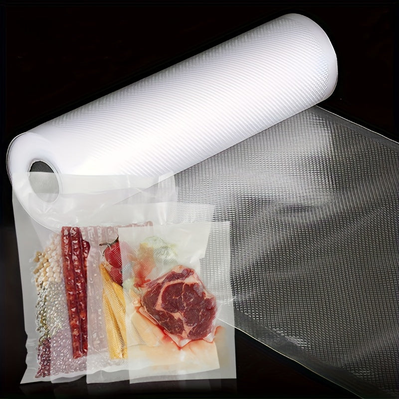 Essential for any kitchen, this roll of premium vacuum sealer bags is ideal for preserving food with its food-grade, BPA-free material. Safe for sous-vide cooking and microwave defrosting, these durable bags are also reusable and recyclable. Compatible