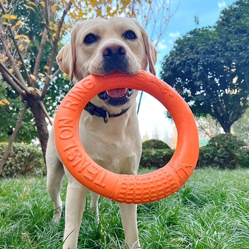 1 pc EVA Pet Flying Disc Chew Toy - Interactive training and teeth cleaning toy for dogs.