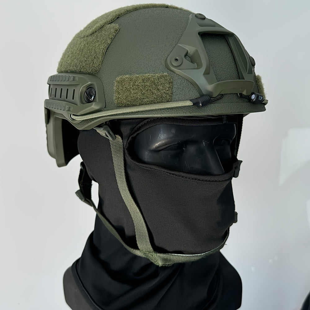 Tactical Helmet FRP with Accessory Rails & Adjustable Straps, 1 Piece of High-Protection Adventure Gear