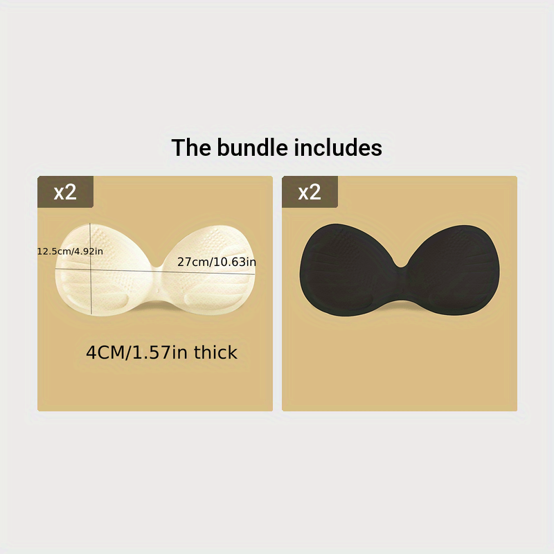 Reusable bra insert pads for enhancing the chest.