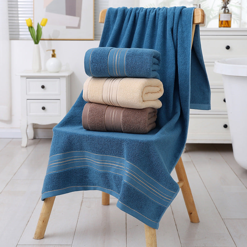 3 colors of cotton bath towels, 68.58*139.7 cm, highly absorbent