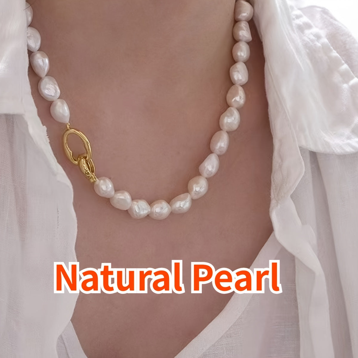 Beautiful French-inspired freshwater pearl necklace featuring distinctive gray baroque pearls, perfect for adding a touch of elegance to any outfit. Whether paired with casual attire or worn for a special occasion, this necklace is versatile and chic