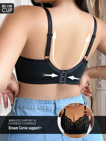 Wire-free plus size strapless bra