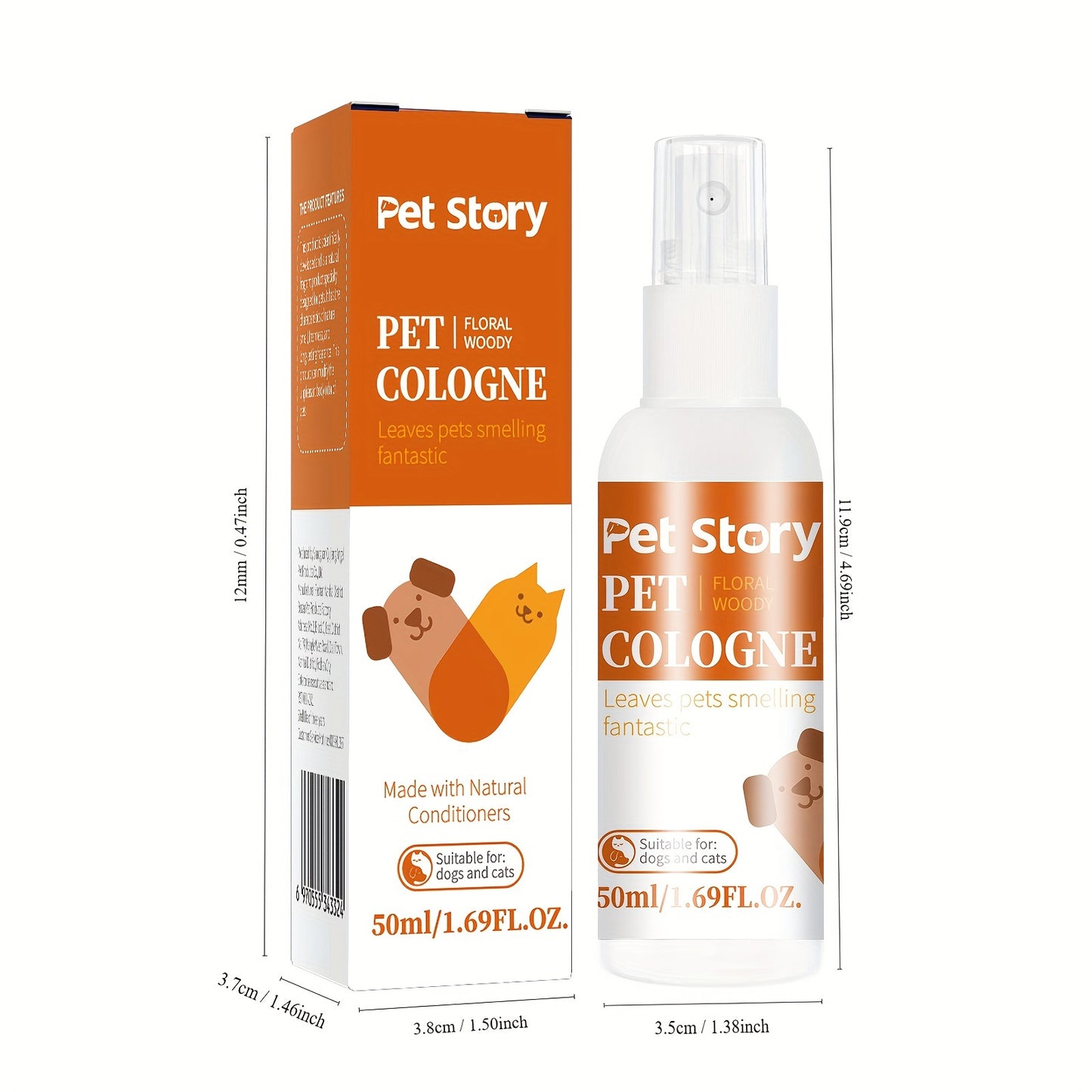 Pet Cologne Spray with Natural Ingredients in Lavender & Citrus Scent - 1.69oz for Cats & Dogs