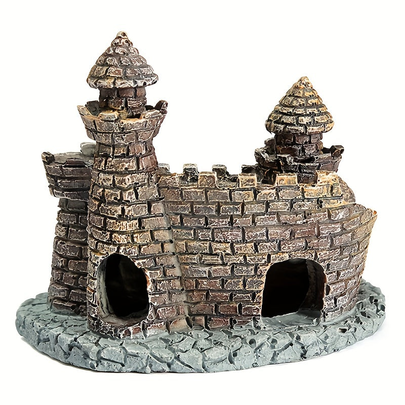 Magical Castle Aquarium Ornament for Fish Tanks and Reptile Boxes - Resin Decoration.