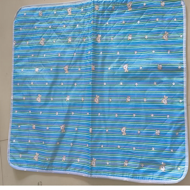 Baby Waterproof Diaper Changing Mat - 90cm x 70cm - Soft, Reusable, Washable - Urine Absorbent - Nappy Changing Pad - Boys