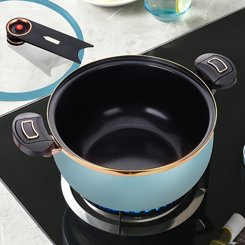 Large capacity soup pot, 26cm/10in, for cooking and stewing, can be used with gas and induction cookers.