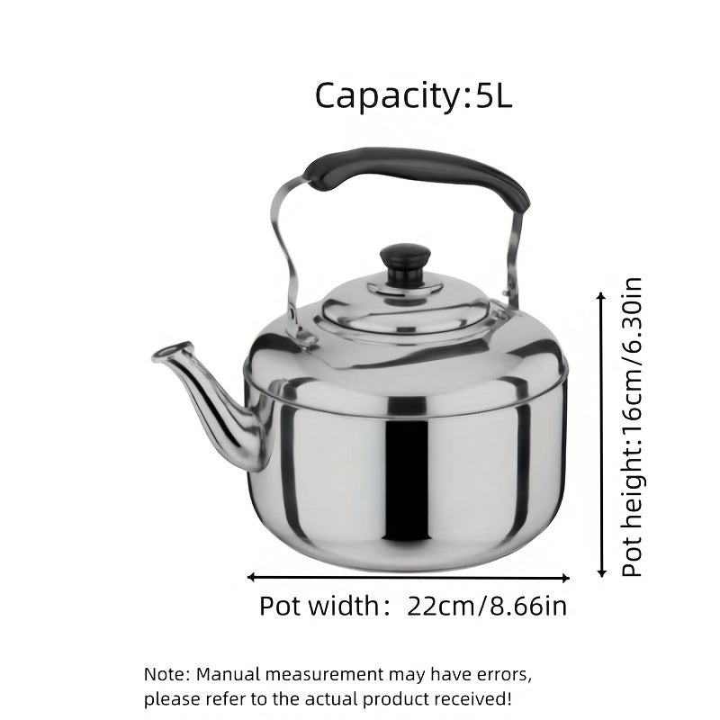 Надежный чайник из нержавеющей стали 304 - безопасный и универсальный с свистком, совместимый со всеми типами плит