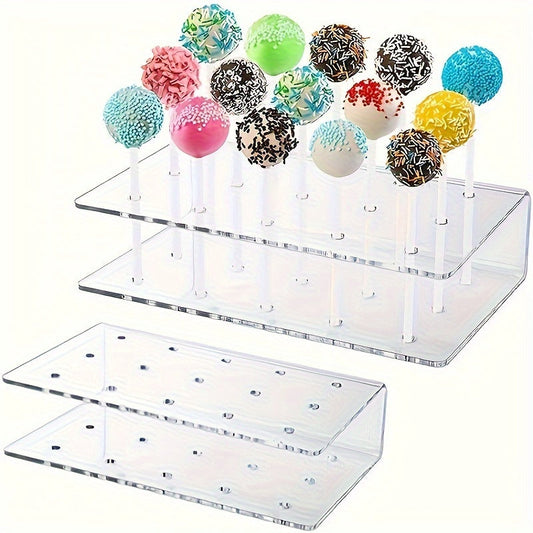 Stylish U-Shaped Clear Acrylic Lollipop Stand with 15 Holes - Perfect for Weddings, Birthdays, and Parties