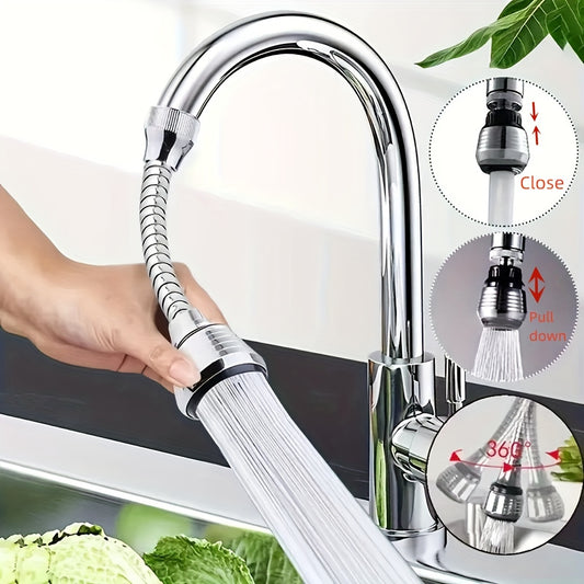 1pc 360° RV Home Kitchen Faucet Aerator for washing fruits and vegetables, with universal swivel basin faucet for water-saving.