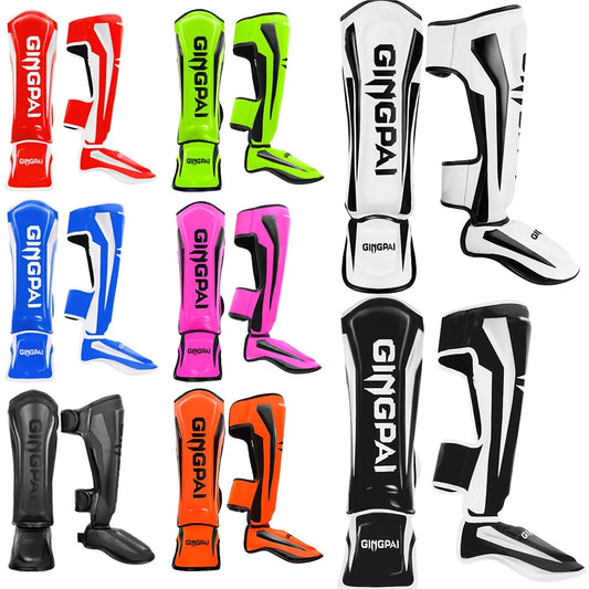 GINGPAI Professional MMA & Muay Thai Kickboxing Gear, Unisex Combat Sports Protective Gear in PU Material, Multiple Colors for Training & Competition.