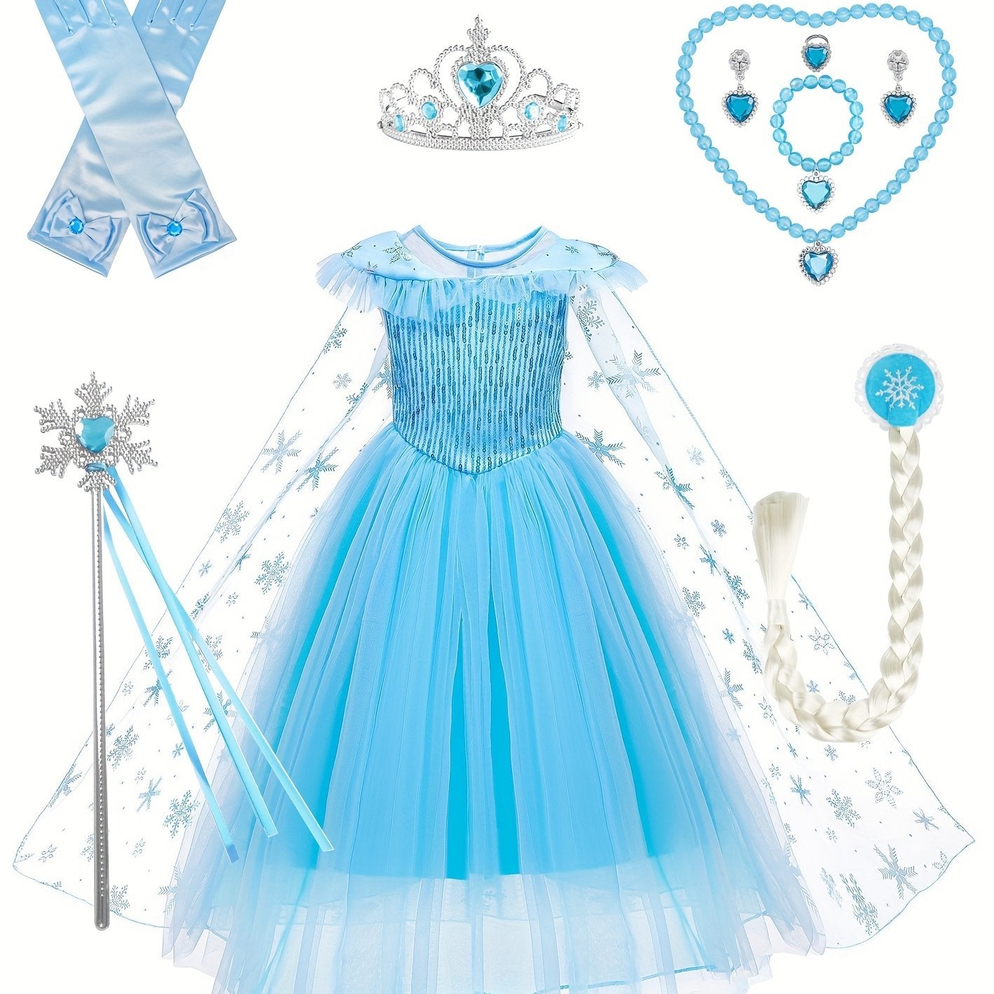 Princess party dress set for girls