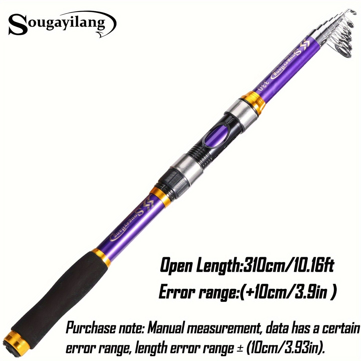 Sougayilang Telescopic Fishing Rod is a portable, durable fiberglass rod with medium action and extendable length for versatile saltwater fishing.