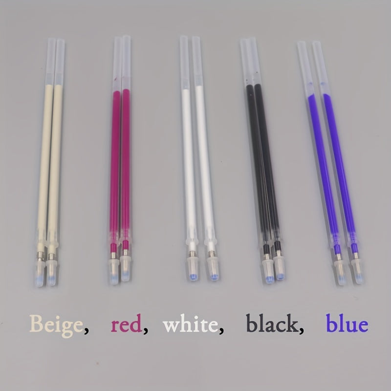 The set includes 42 heat erasable pens in 5 colors for marking fabric in sewing projects.