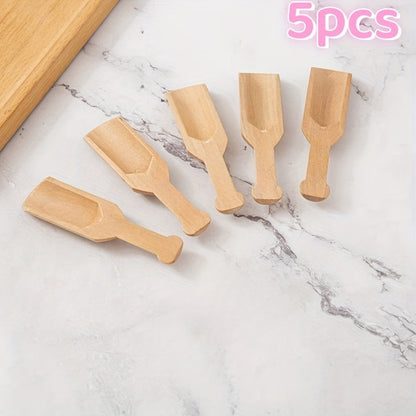 Set of 10 wooden spoons for bath salts, coffee, and tea - perfect for kitchen and dining use. Ideal for use with coffee, tea, and espresso.