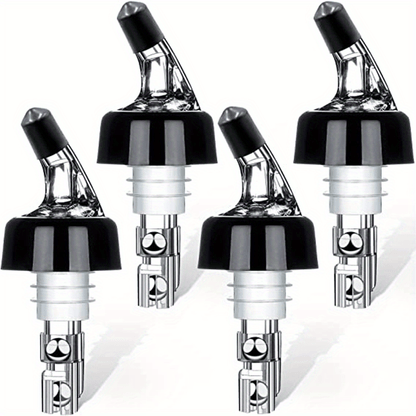 4-Pack QuickShot Automatic Wine Pourer for Spirits, Cocktails, and Beverages - Home Bar Accessory