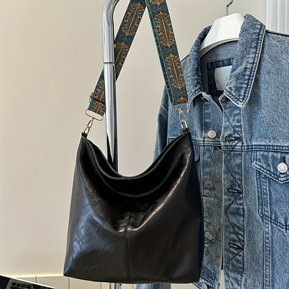 Youthful, multi-functional crossbody tote bag with large capacity for shopping and commuting.