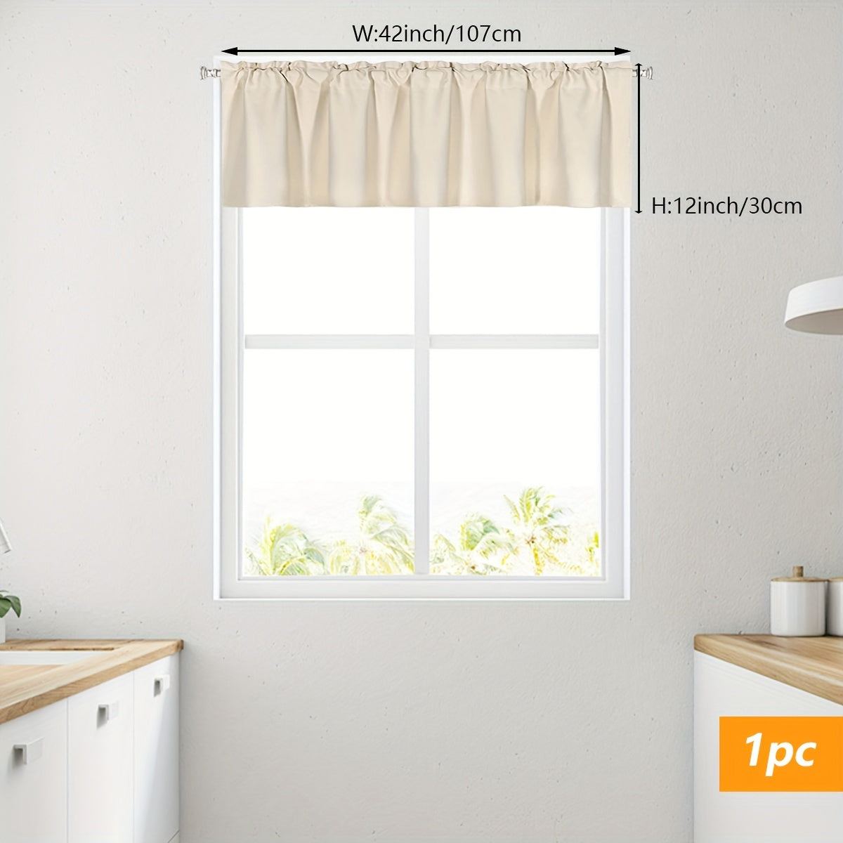 Add a touch of elegance to your kitchen or living room with this stylish, solid color blackout curtain. The rod pocket design makes it easy to hang, while the simple modern style adds a chic flair to any space. Perfect for adding some privacy to your