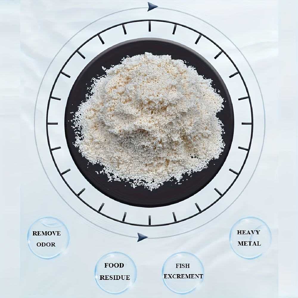 Aquarium filtration resin eliminates driftwood tannins in 100 ml for freshwater and saltwater tanks.