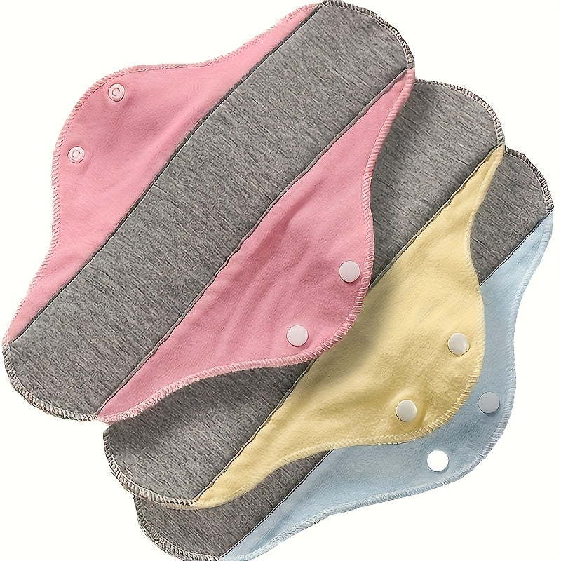 4-Pack Reusable Cotton Menstrual Pads for Women and Elderly, Leak-Proof and Odorless