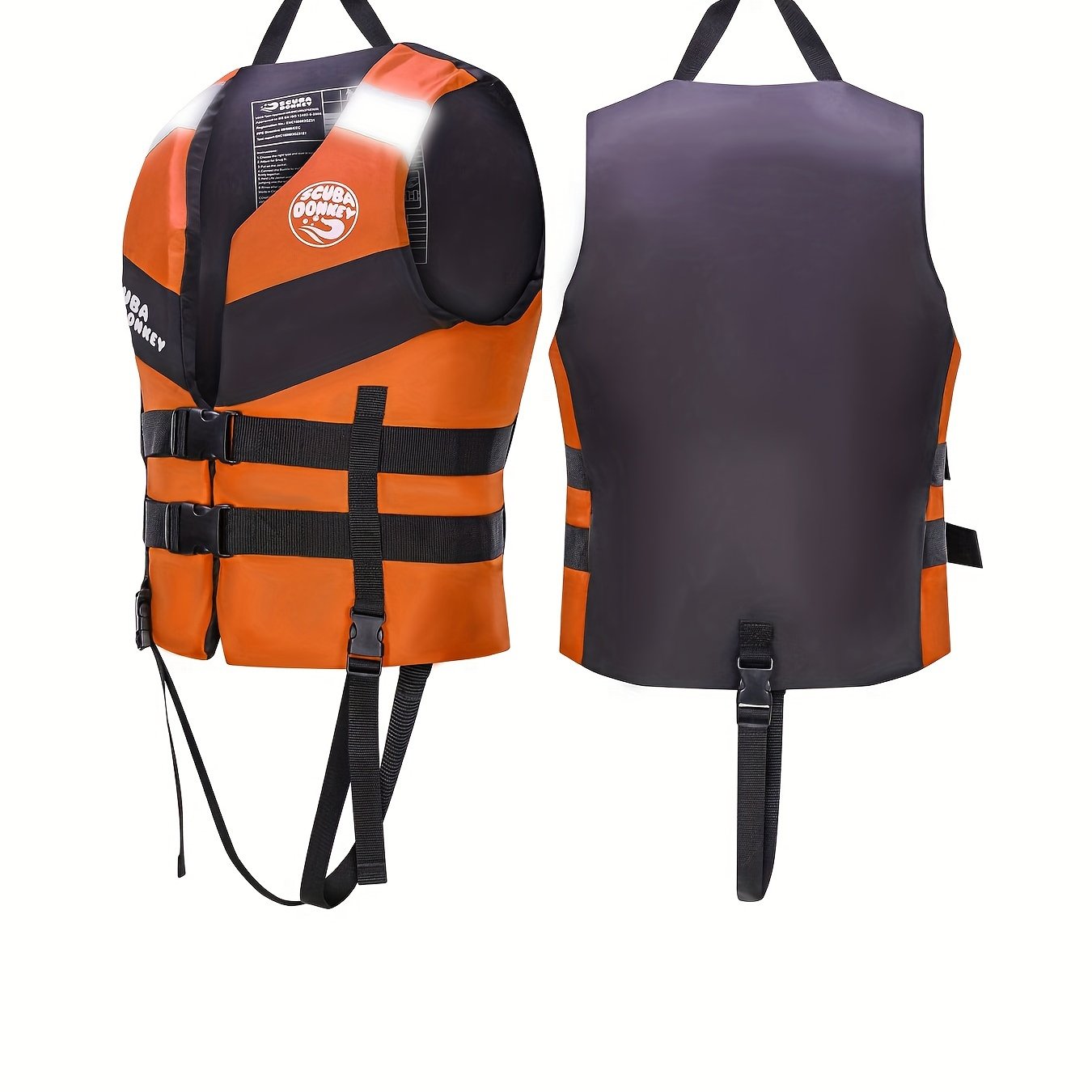 HISEA Polyester Sports V-neck Vest for Water sports with adjustable safety life jacket. Perfect for outdoor activities like kayaking, boating, swimming, and rafting.