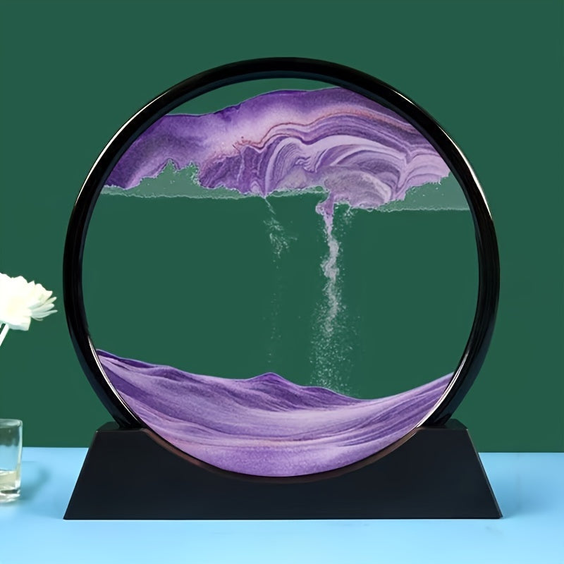 360-Degree Rotation Sand Painting: Transforming Glass Art Decor