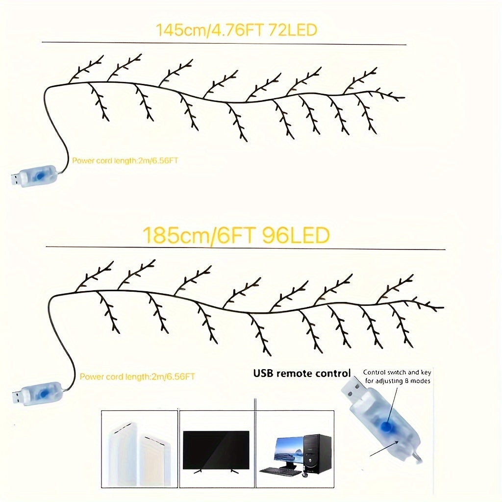 White Birch Tree Light with 96LEDs, 8 modes, perfect for decorating home, party, or as a gift for birthdays and holidays.