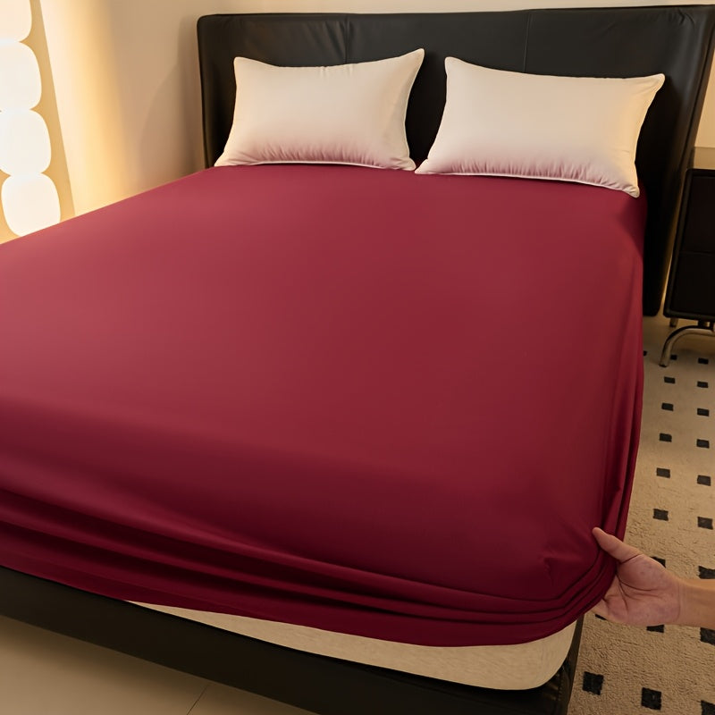 Upgrade your bedding with our Ultra-Soft Waterproof Fitted Sheet in Solid Black. Made with breathable and comfortable material, this sheet features deep pockets for a secure fit. Easy to machine wash, this sheet is perfect for any bedroom, guest room