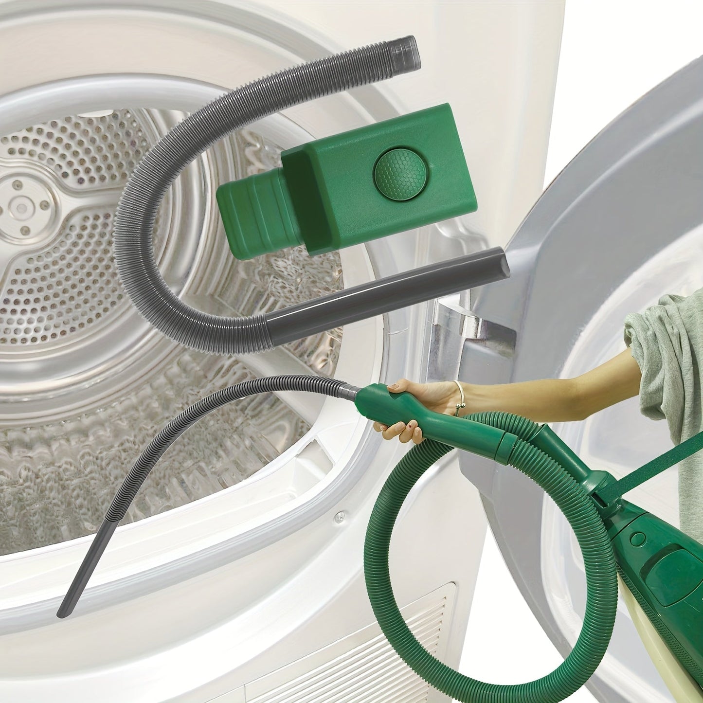 Get your hands on the Vorwerk VK140 Dryer Vent Cleaning Kit, complete with a lint vacuum attachment, hose, and connector. Made from durable ABS material, this kit includes everything you need to tackle cleaning your dryer vent. Get your hands on the