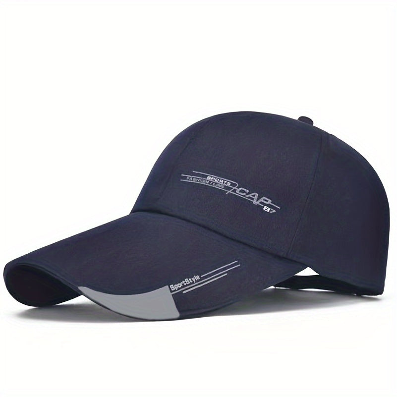 Breathable unisex baseball cap with trendy print, adjustable for casual sports in summer.