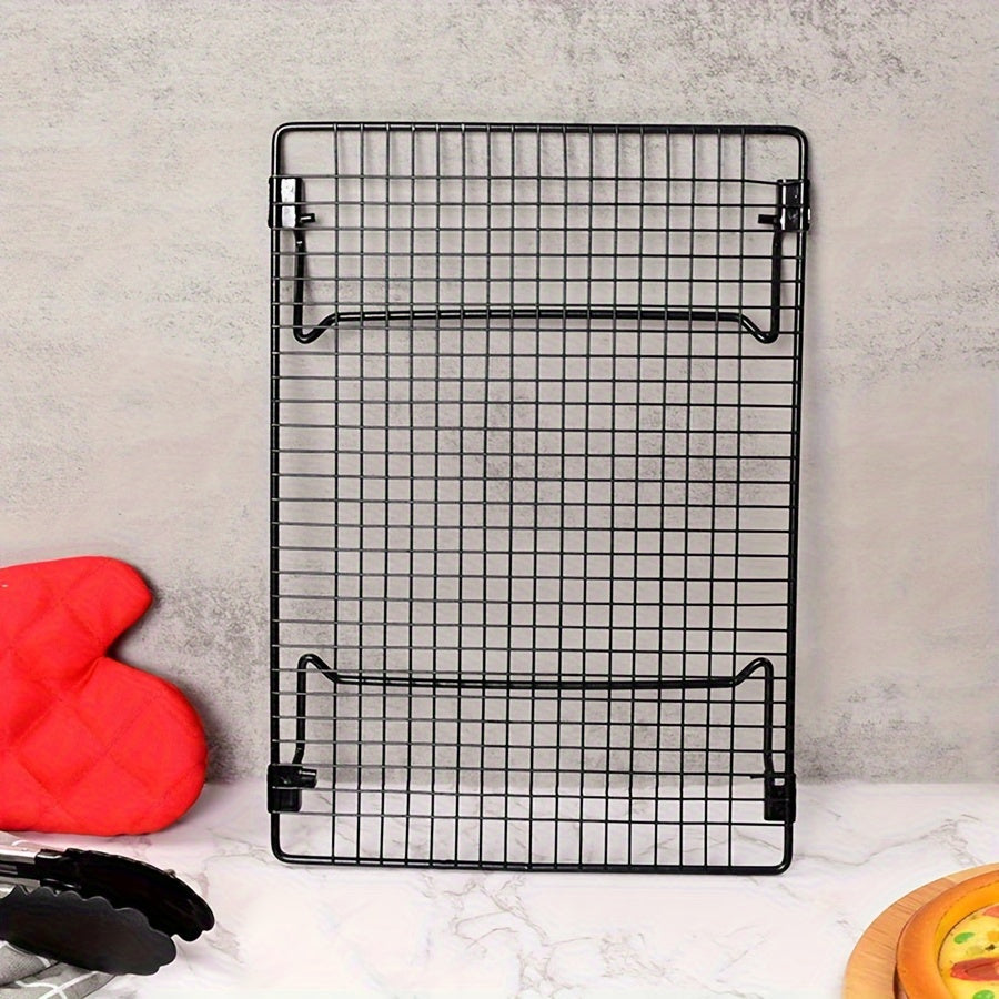 The WIEZ 3-Tier Stainless Steel Stackable Cooling Rack is a must-have for your home kitchen. It is perfect for baking and cooking, oven safe, with a food-safe mesh design for even air circulation. Ideal for cupcakes, biscuits, and more!