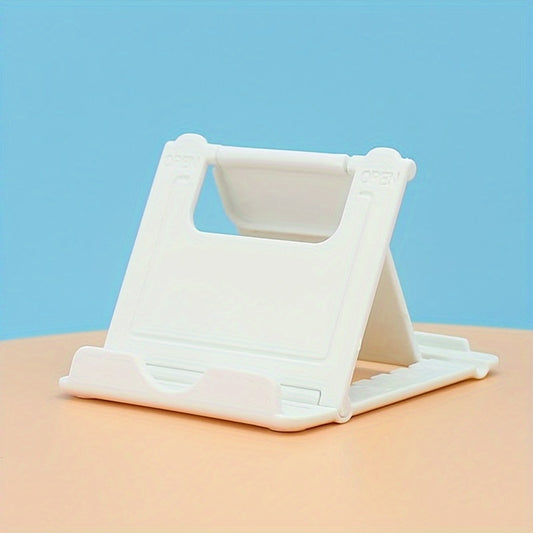 Desktop mobile phone holder with adjustable design, 8.38*7.11cm, available in 6 colors.